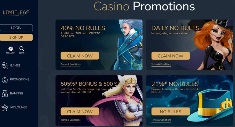 Features Of Limitless Casino