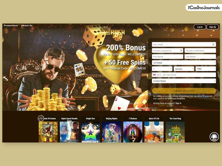 How To Play and Claim The Grand Rush Casino No Deposit Bonus_