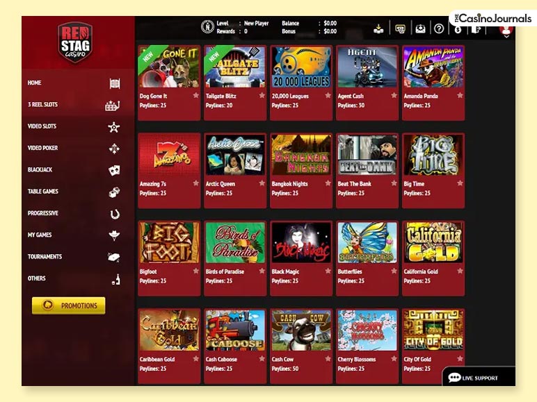 Red Stag Casino Online Casino Features